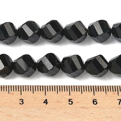 Natural Black Onyx Beads Strands G-C267-B10-1