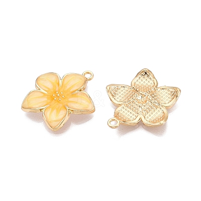 Rack Plating Alloy Enamel Pendants ENAM-N056-365KCG-1
