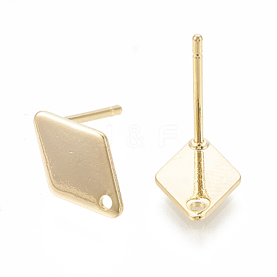 Brass Stud Earring Findings KK-N186-60-1