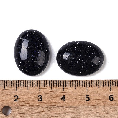 Synthetic Blue Goldstone Cabochons G-B080-01A-30-1