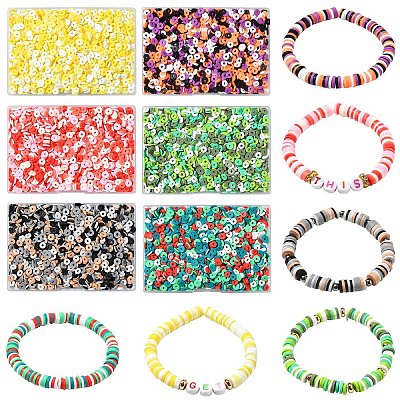 1880Pcs 4 Colors Handmade Polymer Clay Beads CLAY-YW0002-01B-1
