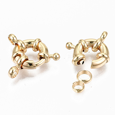 Brass Spring Ring Clasps X-KK-S356-112G-NF-1