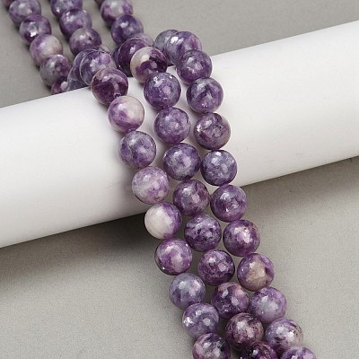 Natural Lepidolite Beads Strands G-U026-A06-10mm-1