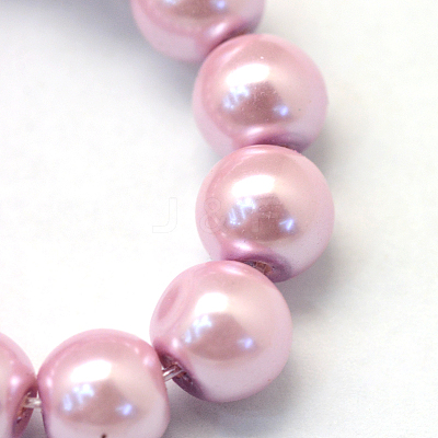 Baking Paint Pearlized Glass Pearl Round Bead Strands HY-Q003-10mm-47-1