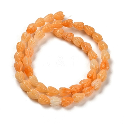 Synthetic Shell Dyed Carved Beads Strands SHEL-K007-08A-03-1
