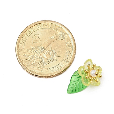 5Pcs Acrylic Pendants PALLOY-JF02962-1