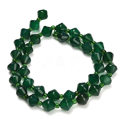 Natural Green Chalcedony Beads Strands GG-NH0004-C01-1