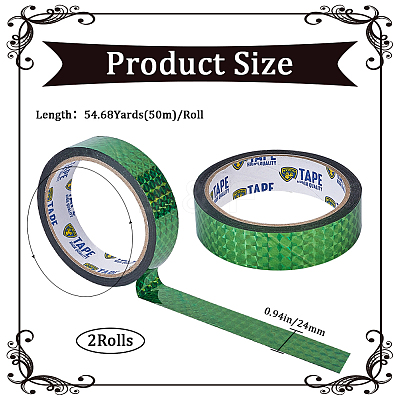 50M Laser Shining Bopp Plastic Scrapbook Decorative Adhesive Tapes AJEW-WH20002-57A-04-1