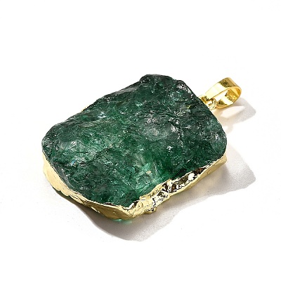Raw Rough Natural Dyed Quartz Crystal Pendants G-G895-05LG-09-1