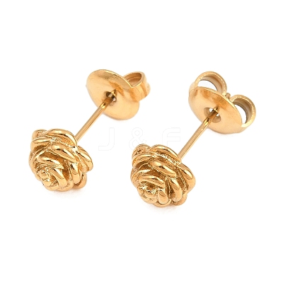 Valentine's Day 304 Stainless Steel Stud Earrings for Women EJEW-F407-01G-1
