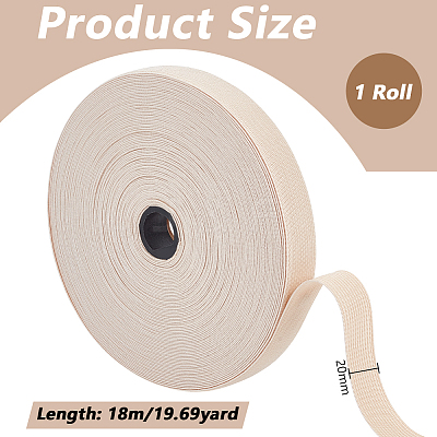 Polyester Elastic Bands SRIB-WH0011-480-1