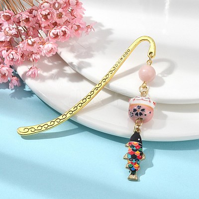 Japanese Style Maneki-neko Bookmark AJEW-JK00260-05-1