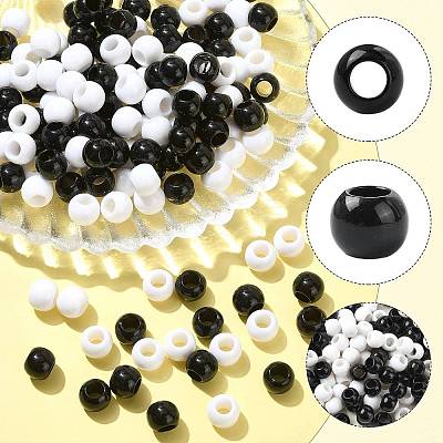 180Pcs 2 Colors Opaque Acrylic European Beads SACR-FS0001-54-1