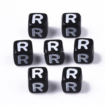 Opaque Acrylic Beads X-SACR-N002-01R-1