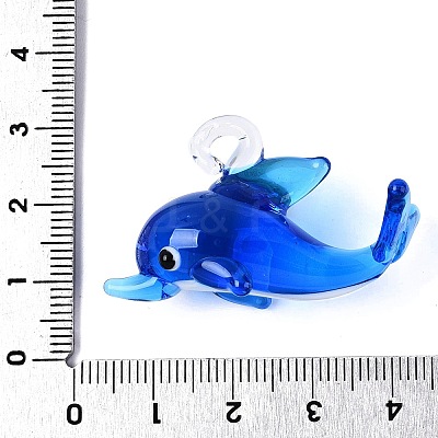 Handmade Lampwork Pendants LAMP-N034-23B-1