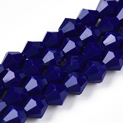 Opaque Solid Color Imitation Jade Glass Beads Strands EGLA-A039-P6mm-D10-1