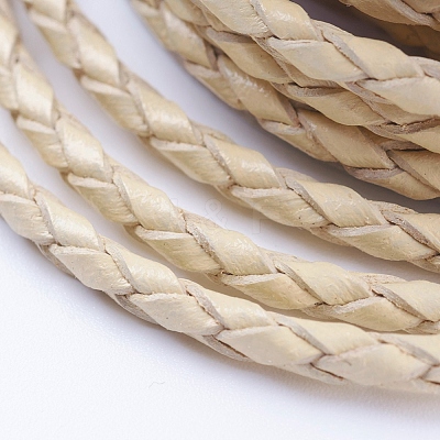 Round Braided Cowhide Cords WL-L009-01N-1
