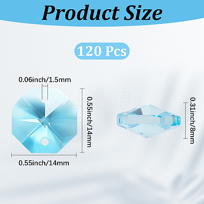 120Pcs Glass Sew on Rhinestones GLAA-SP0001-72F-1