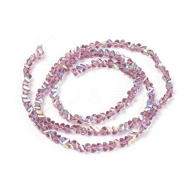 Electroplate Glass Bead Strands GLAA-F092-A02-1