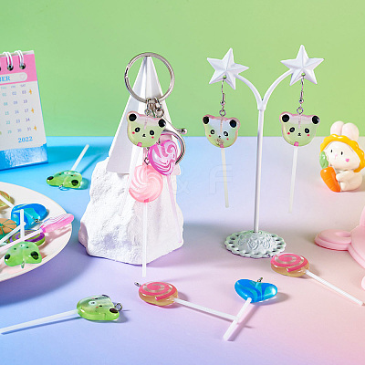 12pcs 3 styles Luminous Transparent Resin Cartoon Big Pendants CRES-TA0001-41-1
