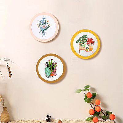 3 Sets 3 Styles DIY Embroidery Starter Kits DIY-TA0006-67-1