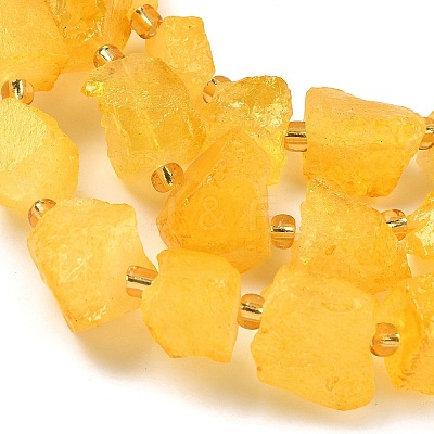 Raw Rough Natural Quartz Crystal Beads Strands G-Z131-J01-10-1