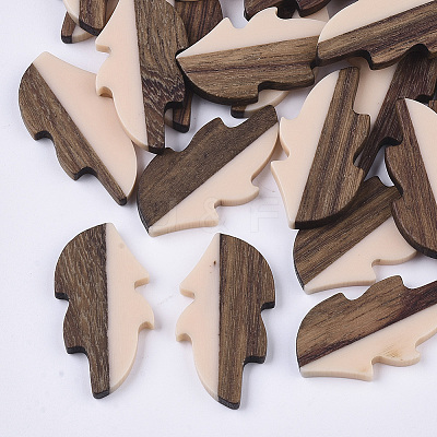 Resin & Wood Cabochons X-RESI-Q210-015A-C02-1