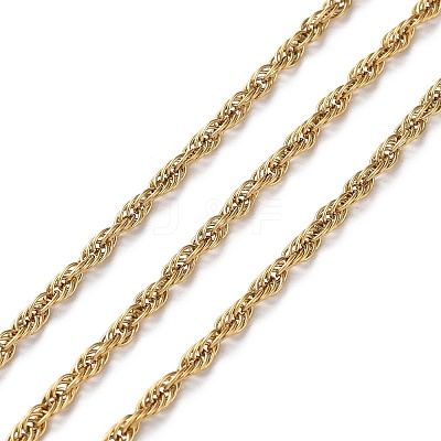 Ion Plating(IP) 304 Stainless Steel Rope Chains CHS-G027-08B-G-1