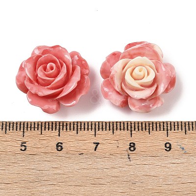 Synthetic Coral Dyed Carved Beads SHEL-Z003-03B-1