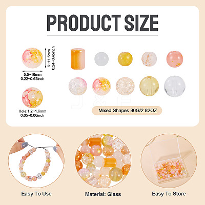80G Transparent Glass Beads DGLA-TA0001-47K-1