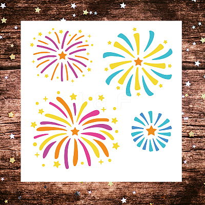 4Pcs 4 Styles PET Hollow Out Drawing Painting Stencils DIY-WH0394-0152-1