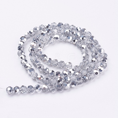Electroplate Glass Beads Strands EGLA-J042-6mm-H02-1