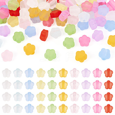100Pcs 10 Colors Transparent Acrylic Beads TACR-TA0001-44-1