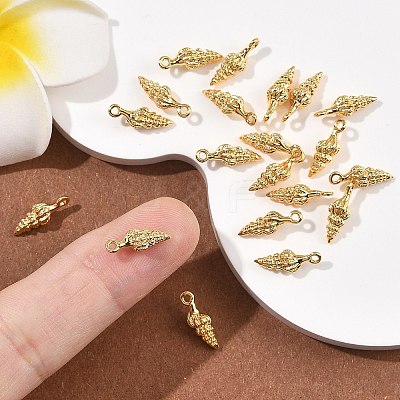 SHEGRACE Brass Shell Shape Charms XGR0170G-107G-1