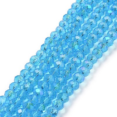 Electroplate Glass Beads Strands EGLA-A034-T8mm-L03-1