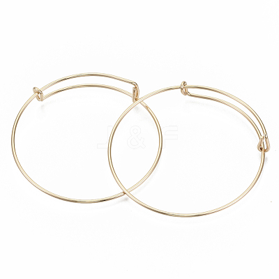 Adjustable Iron Expandable Bangle Making BJEW-R038-KC-1