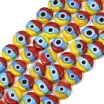 Handmade Evil Eye Lampwork Beads LAMP-C028-01A-01-1