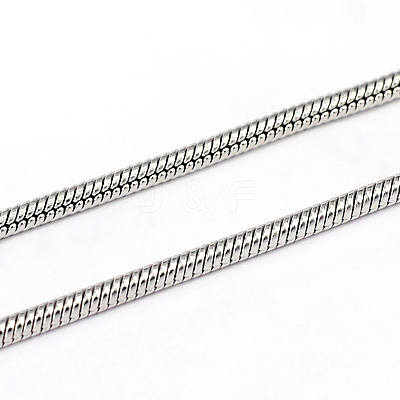 Tarnish Resistant 304 Stainless Steel Round Snake Chains CHS-L001-163-2mm-1