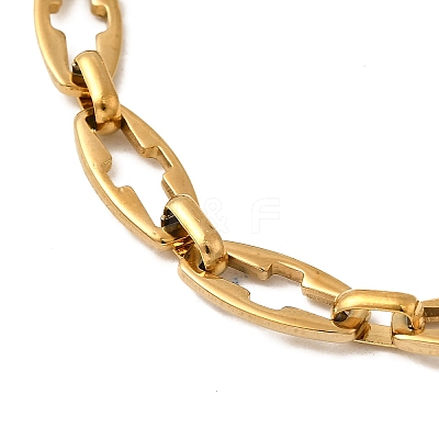 304 Stainless Steel Hollow Cross-Linked Chain Bracelets for Women BJEW-JB12295-01-1