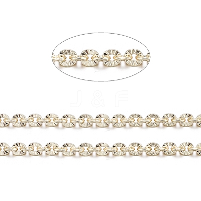 Flat Brass Textured Cable Chains CHC-I030-01G-1