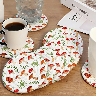 Polyester & Cotton Woven Coasters AJEW-WH0874-001-1