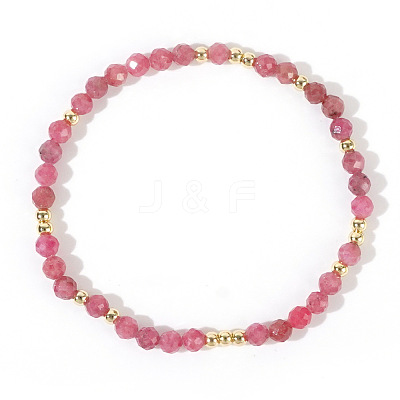 Natural Stone Bead Stretch Bracelets for Women CE2200-1-1
