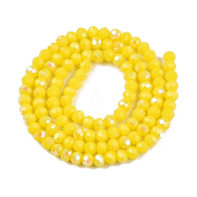 Electroplate Opaque Solid Color Glass Beads Strands LS-EGLA-A044-P4mm-L04-1