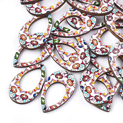 Printed Basswood Pendants X-WOOD-S045-001B-1