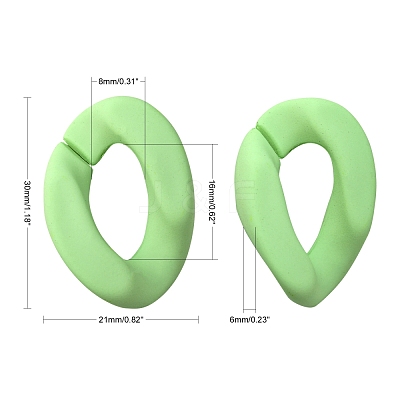 Opaque Spray Painted Acrylic Linking Rings OACR-S036-001B-I-2-1