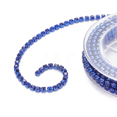 Brass Sapphire Rhinestone Strass Chains CHC-FS0001-03B-1