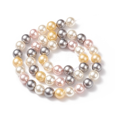 Shell Pearl Bead Strands BSHE-L017-17-1