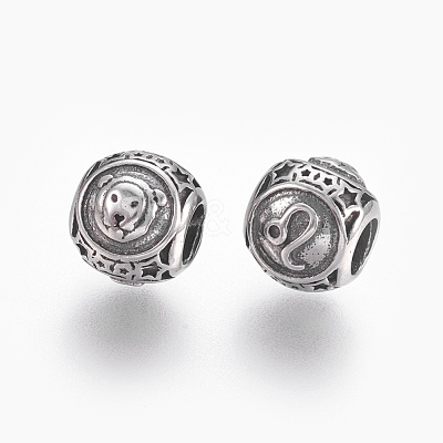 316 Surgical Stainless Steel European Beads STAS-P212-18P-05-1