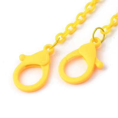 Personalized ABS Plastic Cable Chain Necklaces NJEW-JN02996-M-1