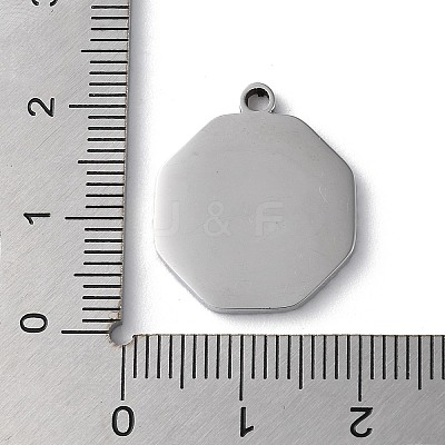 Non-Tarnish 304 Stainless Steel Pendants STAS-D025-08P-1